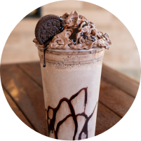 Sweet drinks in glass