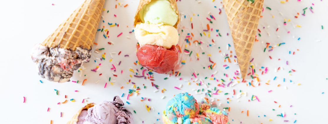 A lot of ice cream